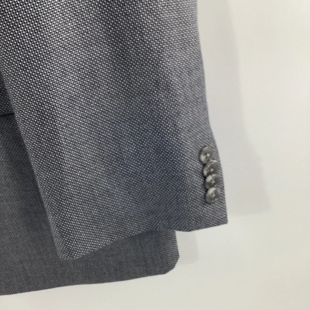 Michael Kors Mens Grey Textured Two Button Blazer Sport Coat 48L Macys Store‎